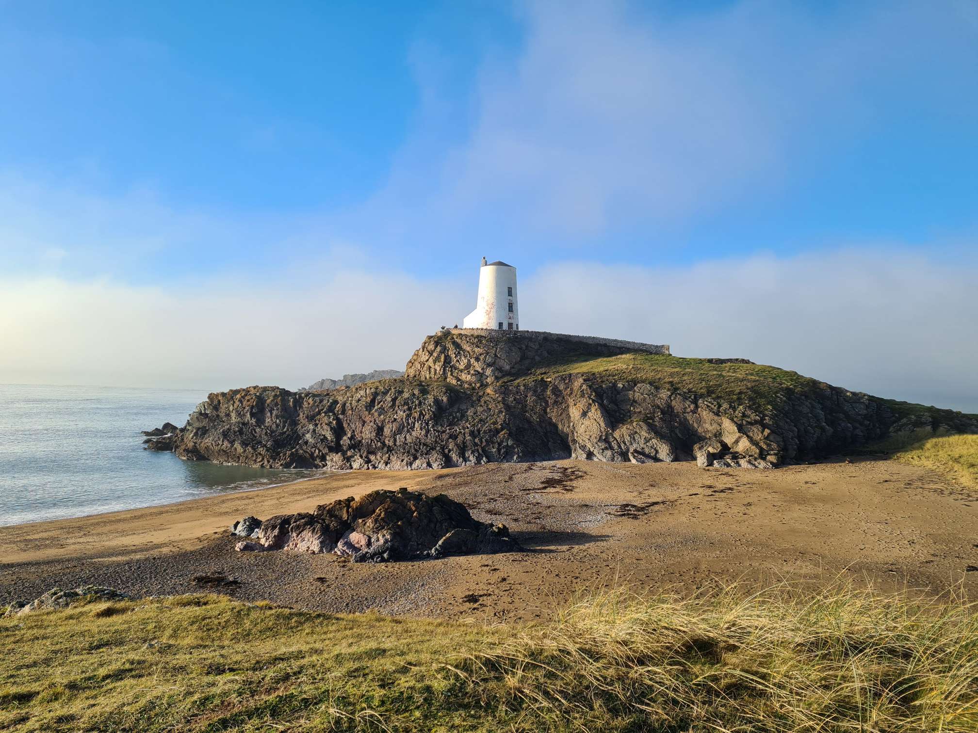Llanddwyn Island Light house from the beach