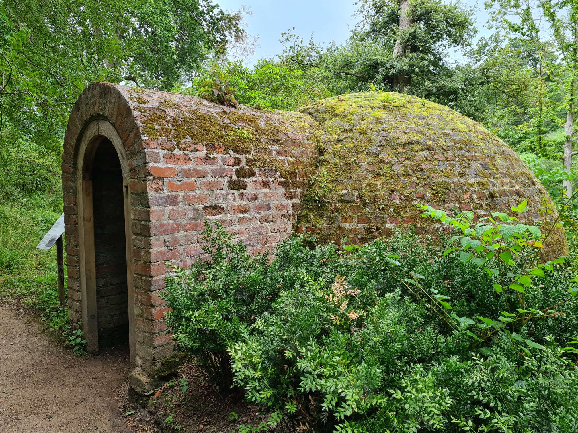 An old brick fridge in the grounds of Powis Castle
