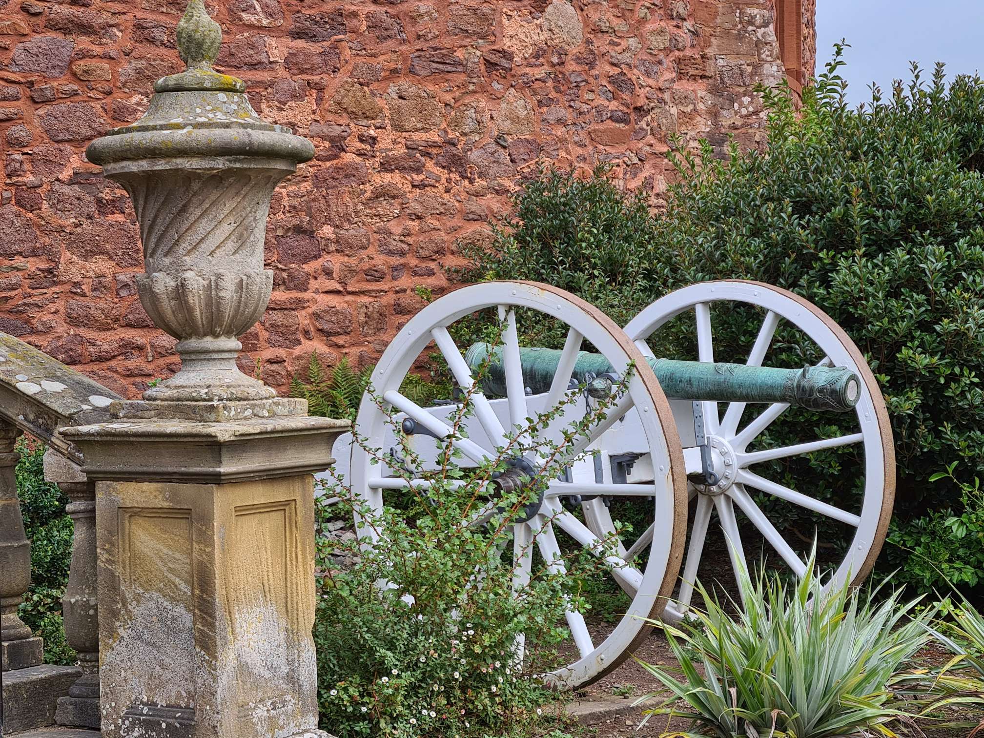 A canon at the entrance of Powis Castle