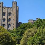 The image shows the highest tower of Penrhyn Castle