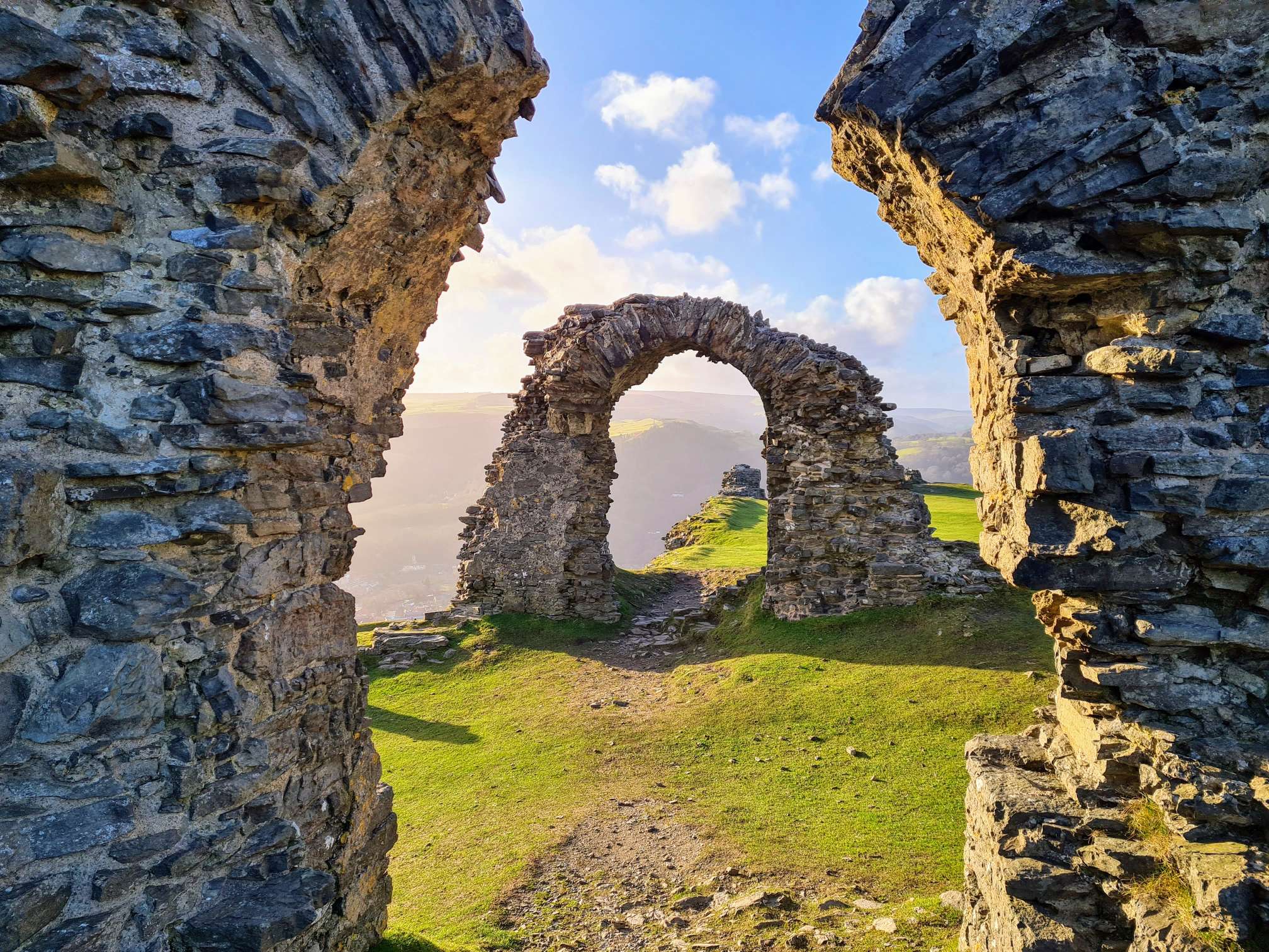 Internal arch of  Castell Dinas Bran